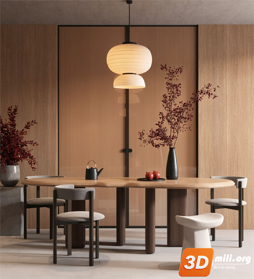 Dining Table Set Skp Files